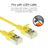 Cabo de rede patch slimline CAT6A U/FTP LSZH ACT amarelo 5 metros para datacenter sem patilhas com fichas RJ45