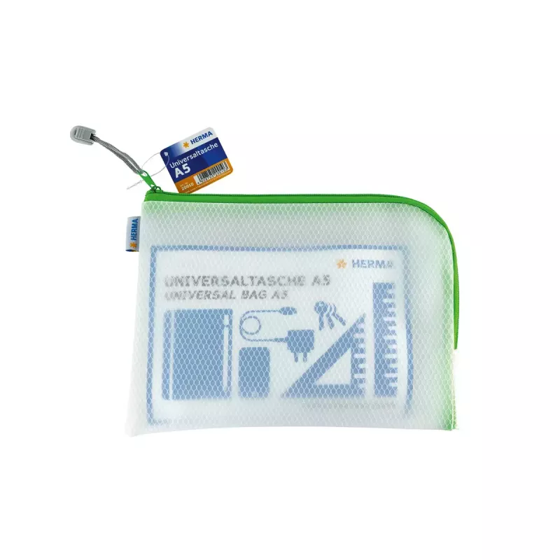 Estojo rígido para material de escrita HERMA 20010 verde transparente