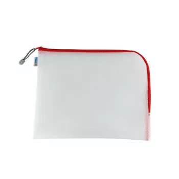 Estojo rígido para material de escrita HERMA 20014 vermelho transparente
