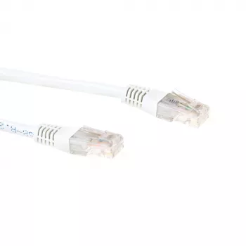 Cabo de rede ACT branco 0,5 metros LSZH U/UTP CAT6 com fichas RJ45