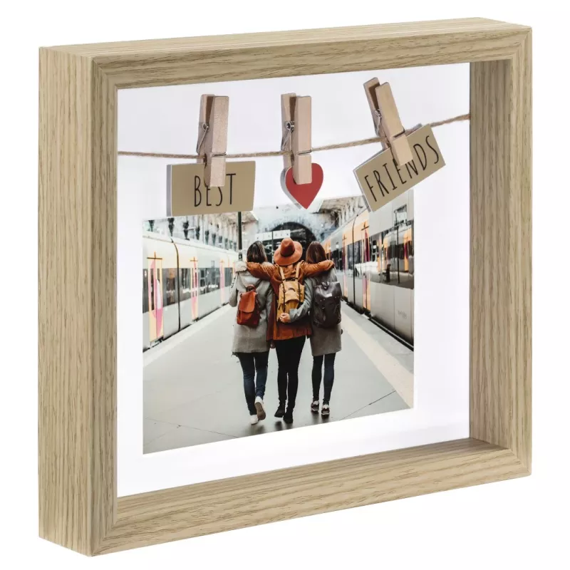 Moldura individual Hama Best Friends carvalho MDF 1 unid.