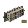 DeLOCK Painel adaptador de fibra ótica SC Simplex OM1 OM2 12 portas bege