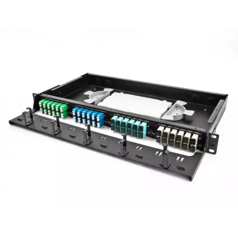DeLOCK Painel adaptador de fibra ótica SC Simplex OM1 OM2 12 portas bege