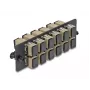 DeLOCK Painel adaptador de fibra ótica SC Simplex OM1 OM2 12 portas bege