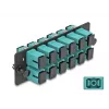 DeLOCK Painel adaptador de fibra ótica SC Simplex OM4 12 portas aqua