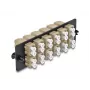 DeLOCK Placa adaptadora de fibra ótica LC Duplex OM1 OM2 12 portas bege