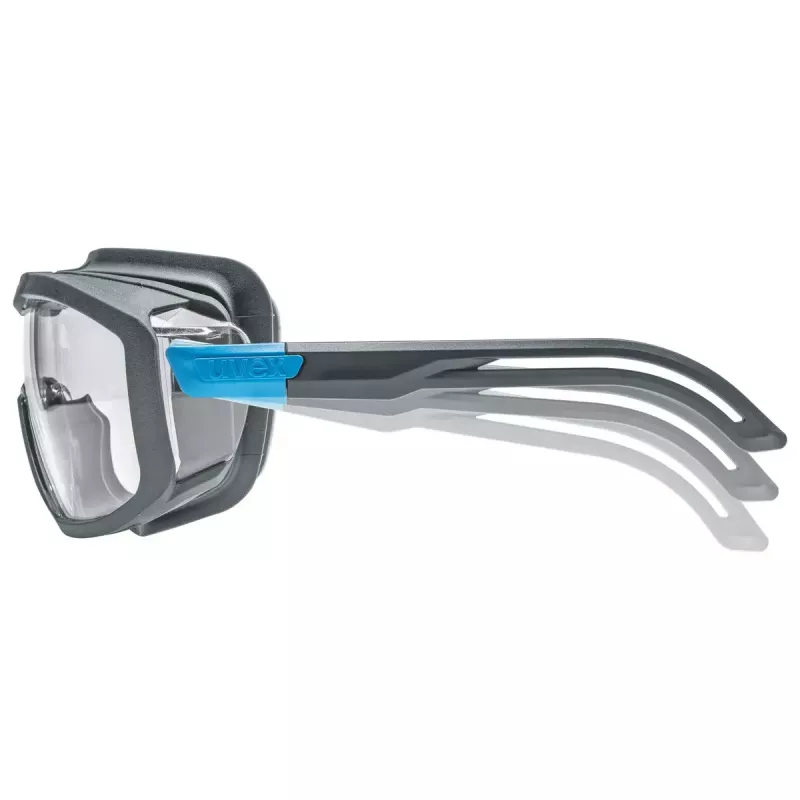 Óculos de proteção Uvex i-guard policarbonato azul cinzento transparente