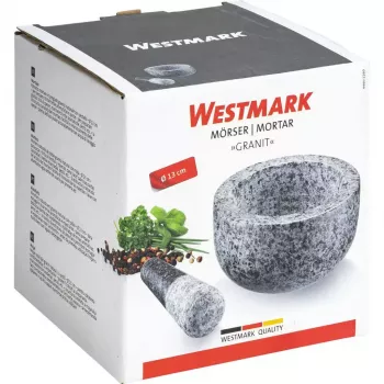 Almofariz e pilão Westmark granito cinzento — granito, Ø 13 cm, 131×131 mm