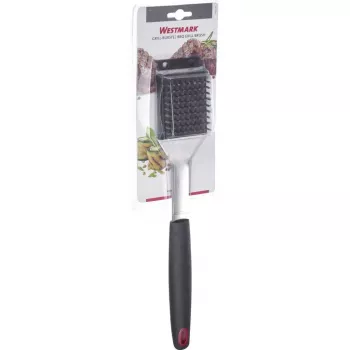 Escova de grelhar para exterior Westmark 15072280 — cerdas de aço inoxidável, cabo PP/TPE, 65×385×35 mm