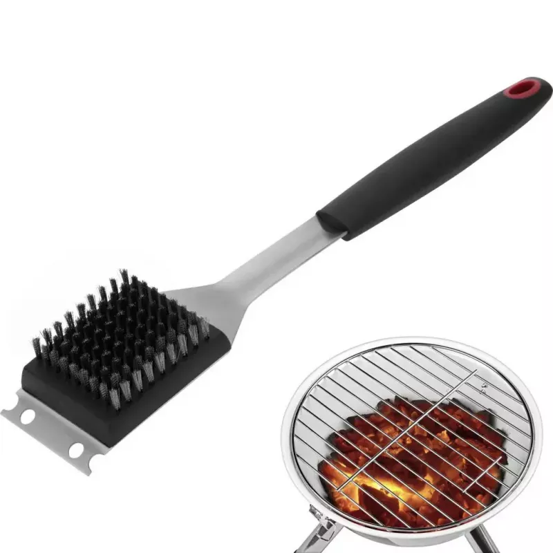 Escova de grelhar para exterior Westmark 15072280 — cerdas de aço inoxidável, cabo PP/TPE, 65×385×35 mm