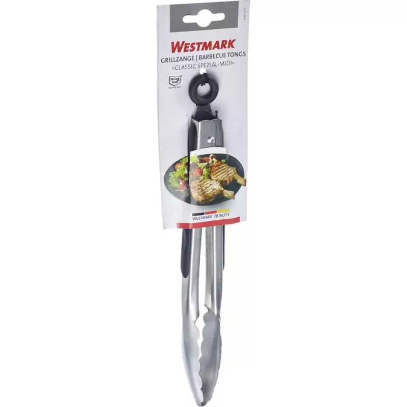 Pinça de cozinha Westmark Classic Spezial Midi 275 mm — aço inoxidável, cabo TPE