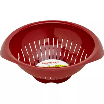 Coador de cozinha Westmark 2424227R, plástico, redondo, 25 cm de diâmetro, vermelho