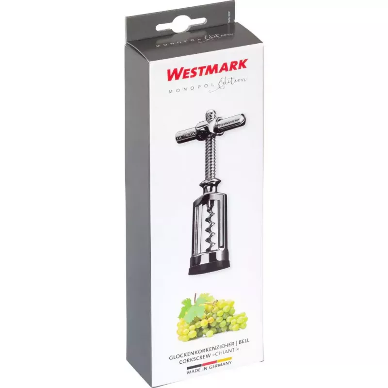 Saca-rolhas Westmark 6255336C, aço zincado, 150 × 68 × 35 mm, fabricado na Alemanha
