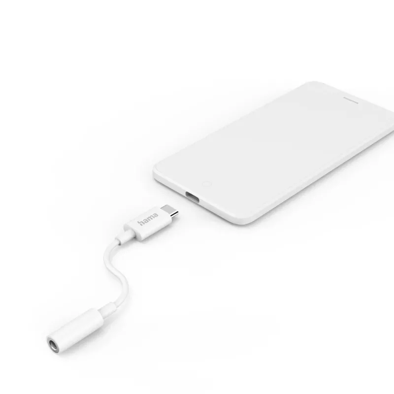 Cabo de áudio Hama 00139540 3,5 mm USB Type-C branco