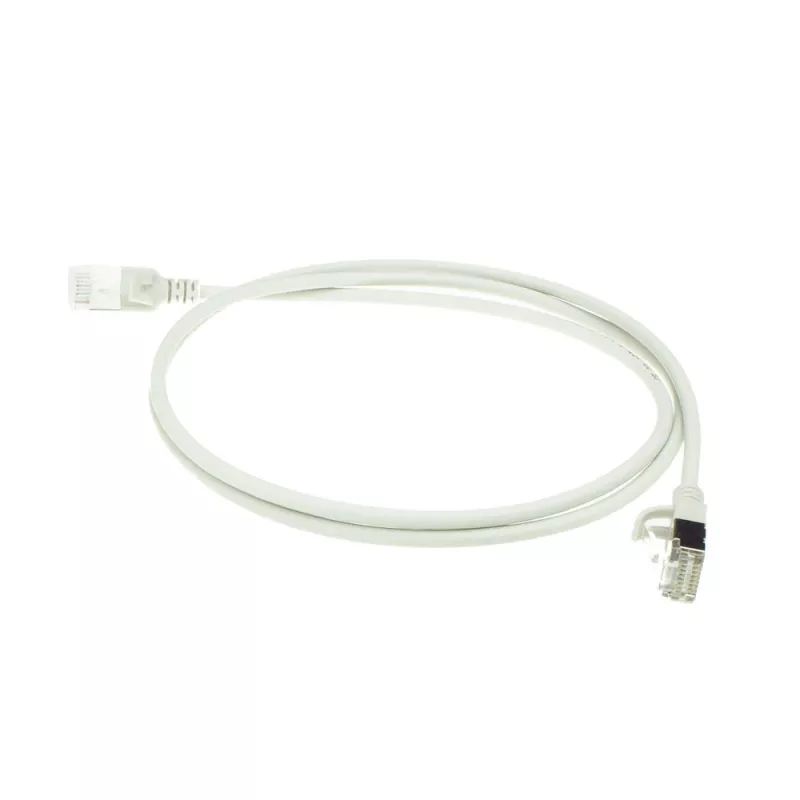 Cabo de rede slimline snagless para centro de dados ACT cinzento 7 metros LSZH U/FTP CAT6A com fichas RJ45