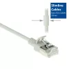 Cabo de rede slimline snagless para centro de dados ACT cinzento 7 metros LSZH U/FTP CAT6A com fichas RJ45