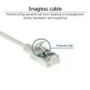 Cabo de rede slimline para centro de dados ACT cinzento 10 m LSZH U/FTP CAT6A sem patilhas com fichas RJ45