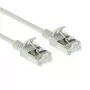 Cabo de rede slimline para centro de dados ACT cinzento 10 m LSZH U/FTP CAT6A sem patilhas com fichas RJ45