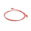 Cabo de rede slimline para centro de dados ACT vermelho 7 metros LSZH U/FTP CAT6A com proteção das patilhas e fichas RJ45