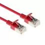 Cabo de rede slimline para centro de dados ACT vermelho 10 m LSZH U/FTP CAT6A com fichas RJ45