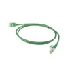 Cabo de rede slimline para centro de dados ACT verde 7 m LSZH U/FTP CAT6A com proteção das patilhas e fichas RJ45