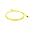 Cabo de rede slimline para centro de dados ACT amarelo 7 metros LSZH U/FTP CAT6A com proteção das patilhas e fichas RJ45