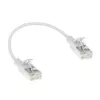 Cabo de rede slimline para centro de dados ACT branco 0,15 metros LSZH U/FTP CAT6A com fichas RJ45 sem patilhas