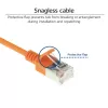 Cabo de rede Slimline Datacenter ACT Laranja 1 m LSZH U/FTP CAT6A com proteção da patilha e fichas RJ45
