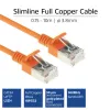 Cabo de rede Slimline Datacenter ACT Laranja 2 m LSZH U/FTP CAT6A sem patilha com fichas RJ45