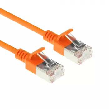 Cabo de rede Slimline Datacenter ACT Laranja 5 m LSZH U/FTP CAT6A com fichas RJ45