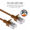 Cabo de rede Slimline Datacenter ACT Castanho 7 m LSZH U/FTP CAT6A com fichas RJ45 e proteção da patilha