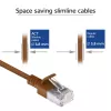 Cabo de rede Slimline Datacenter ACT Castanho 0,15 m LSZH U/FTP CAT6A snagless com fichas RJ45