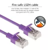 Cabo de rede Slimline Datacenter ACT Roxo 2 m LSZH U/FTP CAT6A com patilha e fichas RJ45