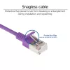 Cabo de rede Slimline Datacenter ACT Roxo 7 m LSZH U/FTP CAT6A snagless com fichas RJ45