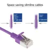 Cabo de rede Slimline Datacenter ACT Roxo 1,5 m LSZH U/FTP CAT6A sem patilha com fichas RJ45