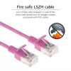 Cabo de rede Slimline Datacenter ACT Rosa 2 m LSZH U/FTP CAT6A snagless com fichas RJ45