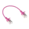 Cabo de rede Slimline Datacenter ACT Rosa 0,25 m LSZH U/FTP CAT6A com fichas RJ45, proteção da patilha