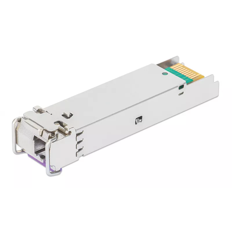 Módulo transceptor ótico SFP Intellinet Gigabit Fiber WDM Bi-Directional 1000Base-BX-U (LC) porta monomodo, 80 km, BiDi WDM (RX1550/TX1490), compatível com MSA para máxima compatibilidade, Prateado