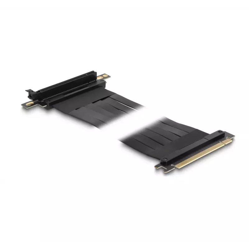Placa riser DeLOCK PCI Express x16 macho para slot x16 90° angular com cabo 60 cm