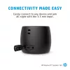 HP preto altifalante Bluetooth 360, com fios e sem fios, altifalante portátil mono, preto, cilíndrico, botões, universal