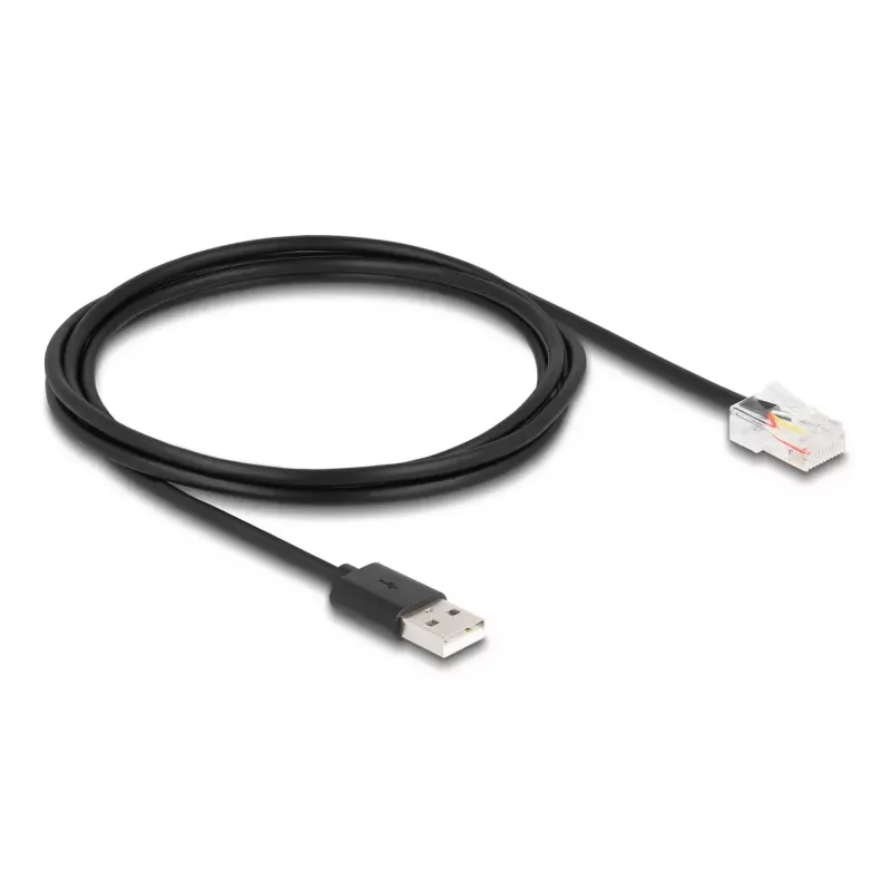 Cabo de sinal DeLOCK 2 m preto USB-A RJ-50 ficha macho/ficha macho 67016