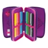 Estojo TriCase Dip Dye Herlitz 31 peças rosa lilás poliéster 190x115x70 mm