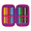 Estojo TriCase Dip Dye Herlitz 31 peças rosa lilás poliéster 190x115x70 mm