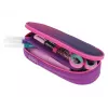 Estojo Herlitz Dip Dye Soft poliéster rosa lilás 215x95x60mm