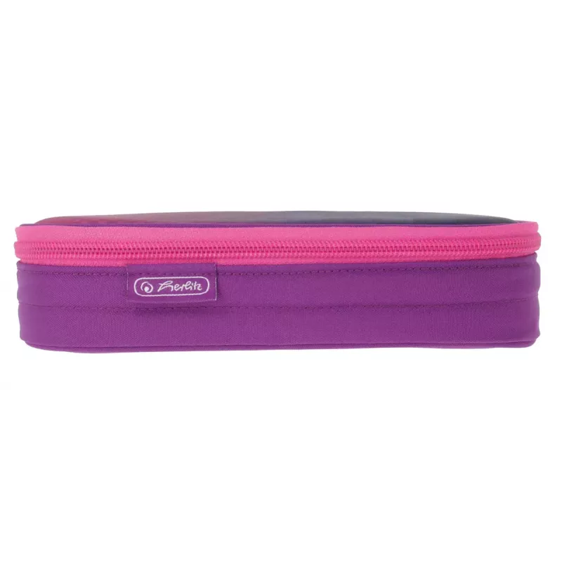 Estojo Herlitz Dip Dye Soft poliéster rosa lilás 215x95x60mm