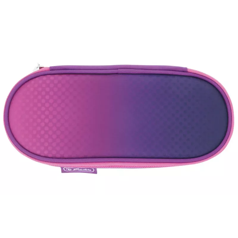 Estojo Herlitz Dip Dye Soft poliéster rosa lilás 215x95x60mm