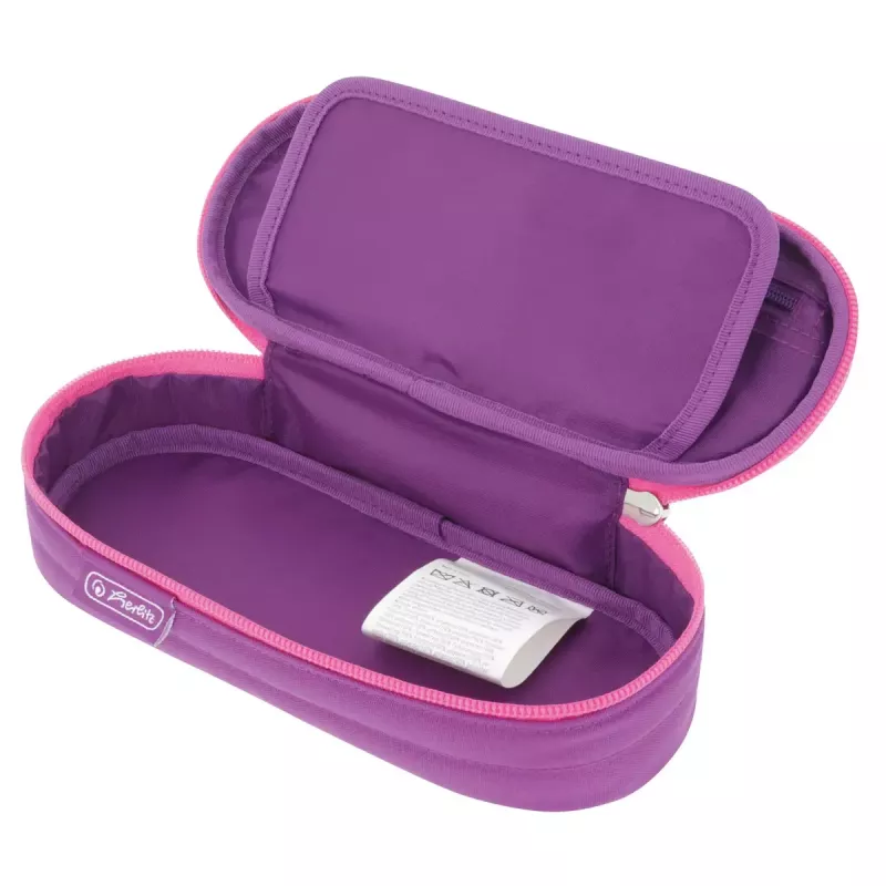 Estojo Herlitz Dip Dye Soft poliéster rosa lilás 215x95x60mm