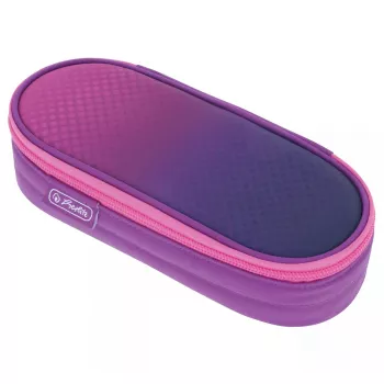 Estojo Herlitz Dip Dye Soft poliéster rosa lilás 215x95x60mm
