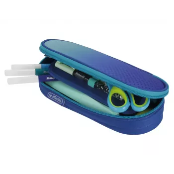 Estojo Herlitz Dip Dye Soft poliéster azul turquesa 215x95x60mm