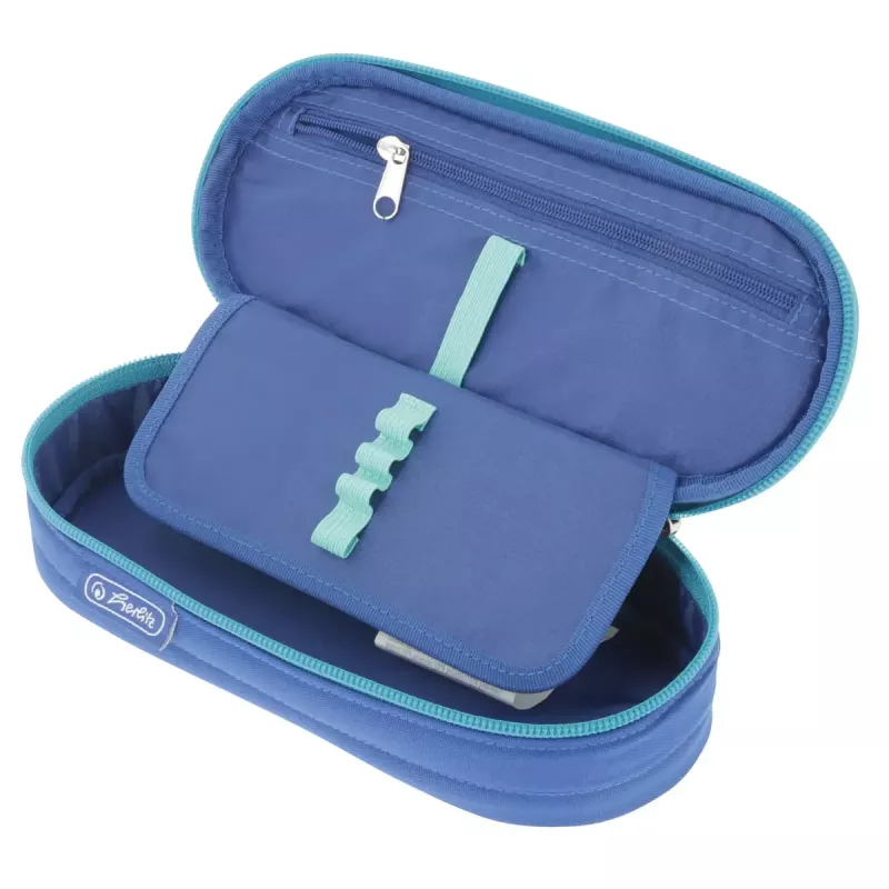 Estojo Herlitz Dip Dye Soft poliéster azul turquesa 215x95x60mm
